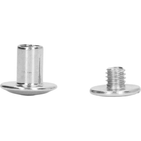 90 Rivets en Cuir Argenté 10x9.5mm - Lot de Vis de Reliure pour Travaux Manuels et Création DIY (1/5)