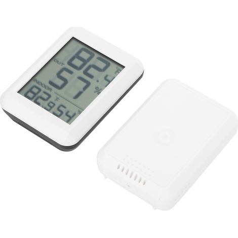 Hygromètre-thermomètre numérique sans fil portable pour intérieur et extérieur. Mesure électronique de la température et de l'humidité. (1/5)