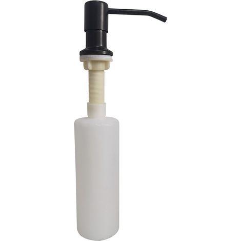 Distributeur de Savon Évier Cuisine 350ml  Acier Inoxydable, Encastrable  Pompe Rotative à 360° pour Savon Liquide