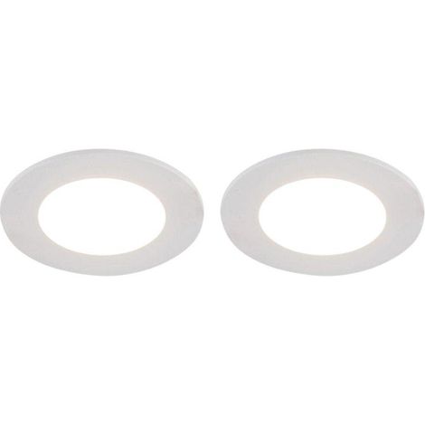 QAZQA Blanca Spot encastrable - set de 2 - 9x9cm - incl. LED - dimmable en 3 étapes - IP44 - blanc mat (1/5)