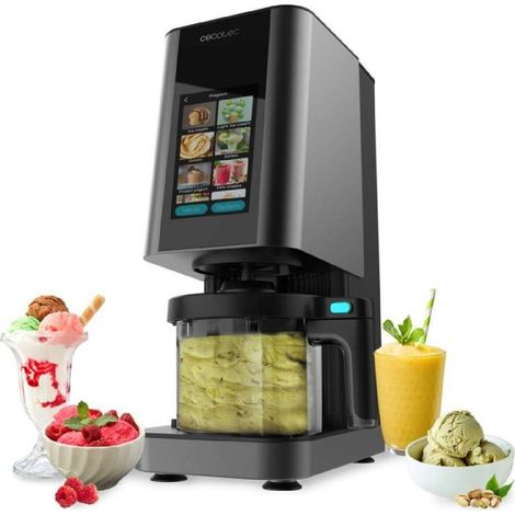 Cecotec Heladera Gelatec 1800 Touch. 10 Programas, Pantalla TFT Táctil, Tecnología CreamOn, RE-SPIN, MIX-IN, Capacidad 1,35L (1/5)