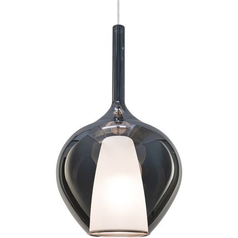Ideal Lux KALIQUE Suspension en forme de dôme de 28 cm, ampoule fumée, culot E27 (1/2)
