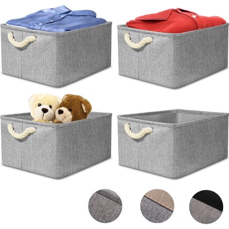 Filz-Schubladenorganizer-Set, Filz-Aufbewahrungsbox, Filzkorb, Büro-Aufbewahrungsbox (4-teilig). Spezifikationen: Filz-Aufbewahrungskorb mit Clips und Reißzwecken, geeignet für Schreibtische, Büros, B (1/5)