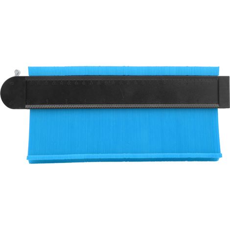 Jauge de contour 10 pouces bleu - Règle de profilage pour formes irrégulières, gabarit de copie de cadre, outil de mesure précis (1/5)