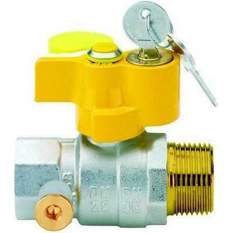 Enolgas Valvola a sfera TopTest per gas con presa di pressione MF 3/4 con chiave  S1462N35 (1/2)
