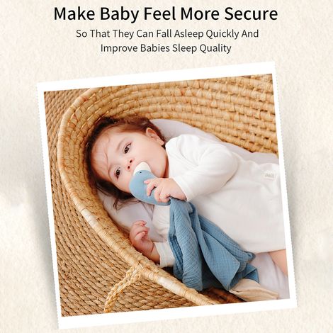 Doudous en coton doux, peluches animaux pour bébés, serviettes apaisantes unisexes et respirantes. (1/2)