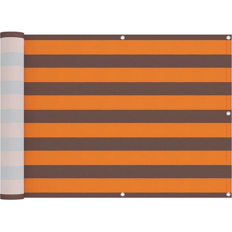 Balkonsichtschutz Orange und Braun 75 x 200 cm vidaXL