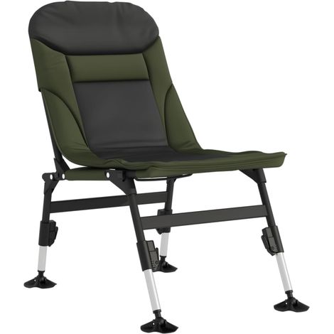 Chaise de jardin Chaise de pêche avec pieds à boue réglables pliable vert (1/5)