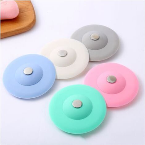 Lot de 5 dopuri din silicone pentru cada, chiuveta, dus, multicolore (1/4)