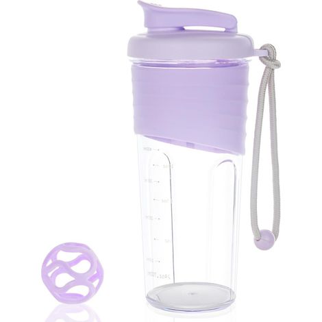 Protein Shaker 700ml Violett - Auslaufsicher, Leicht zu Reinigen, Effektive Mischung (1/5)