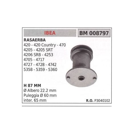 Supporto mozzo portalama rasaerba tagliaerba 420 470 4205 4253 IBEA 008797