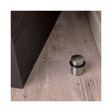 Ouvre&Déco – Butée de porte en zamak finition Nickel mat, CYLINDRIQUE (1/2)