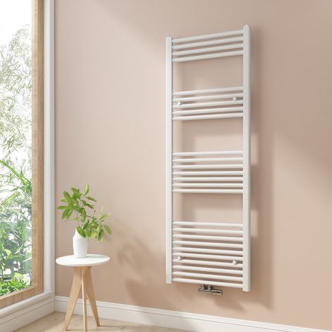 Heilmetz Toallero Secatoallas Radiador No es eléctrico Baño Radiador Para sistemas de calentamiento de agua Blanco 140x50cm 568W