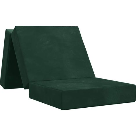 Divano Letto Pieghevole 75 x 63 x 45 cm Verde Scuro vidaXL (1/5)