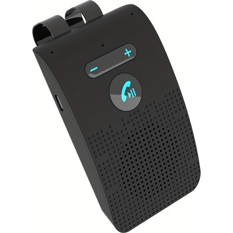 Auricolare wireless per auto: si fissa all'aletta parasole, supporta le chiamate in vivavoce Bluetooth, con microfono e altoparlante integrati per un facile utilizzo con i telefoni cellulari.