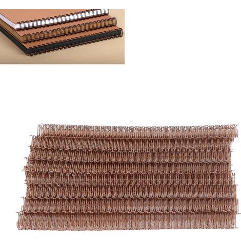 100 Blatt A4-Bindepapier, Rückendurchmesser 12,7 mm, 34 Zähne, Verhältnis 3:1, Nylonbeschichtung, YO Doppelring-Binderinge aus Eisen für lose Blätter, Kapazität 100 Blatt, Roségold. (1/5)