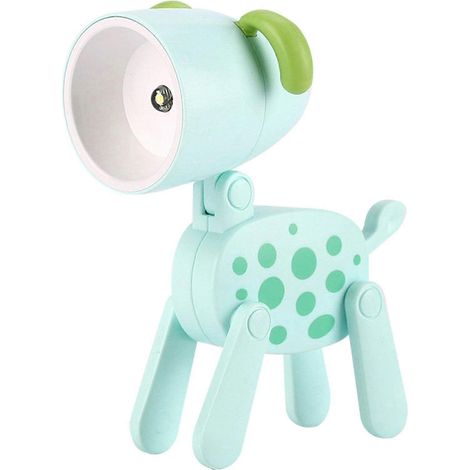 Veilleuse enfant avec LED de protection des yeux, lampe de bureau pliable en forme de chien mignon, lampe de table à piles (1/5)