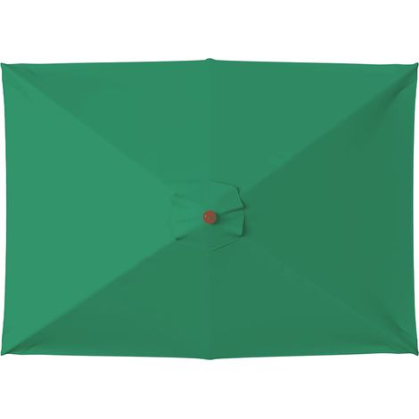 Parasol avec mât, Parasol pour Balcon Jardin Plage Terrasse, en bois 150 x 200 cm Vert OIB2376E (1/5)