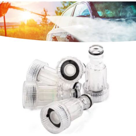 Lot de 5 Filtres à Eau pour Machine à Laver, Raccord 3/4 Pouce, Démontable et Facile à Nettoyer, Outil de Connexion pour Nettoyage de Voiture (1/5)