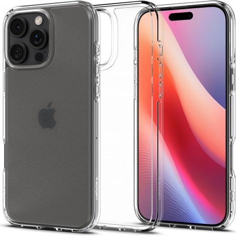 Spigen ultra hybride iPhone 16 Pro Max transparent givré