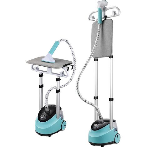 Vaporizador de ropa, calentamiento rápido, diseño multifuncional, azul. (1/2)