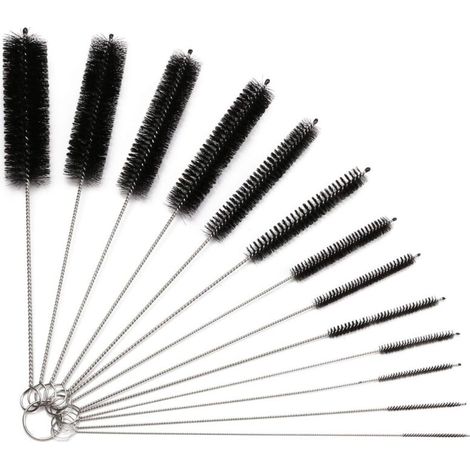 Kit di 13 spazzole per la pulizia di tubi, ideale per biberon in vetro, bollitori, tastiere e tubi flessibili. (1/4)