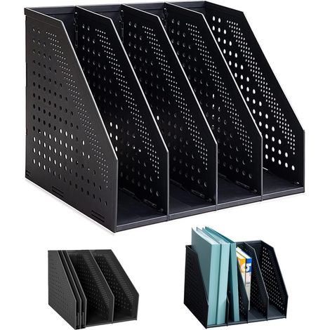 Portariviste pieghevole in plastica resistente, organizer per documenti da ufficio, organizer per riviste, portadocumenti.