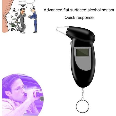 Testeur d'alcoolémie numérique, analyseur d'haleine, détecteur professionnel, affichage LCD Portable, haute précision (1/5)