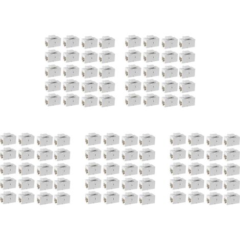 Coupleurs Ethernet Keystone, paquet de 100 connecteurs femelles à prise Keystone RJ45 Cat6 à insertion directe (1/5)