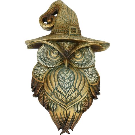 Signes Grimalt Ornamento da parete Gufo fantasia verde 23x14x3 cm