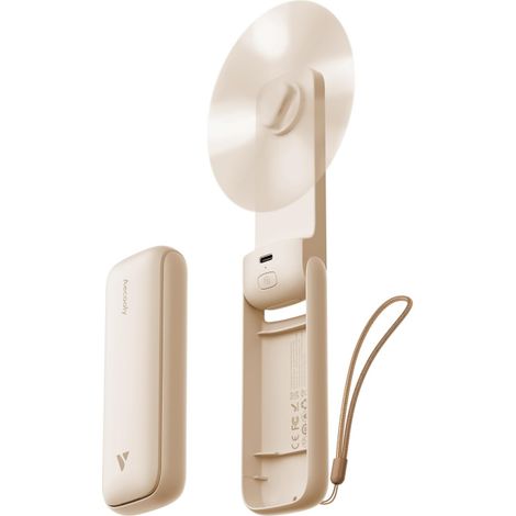 Ventilateur portable, mini ventilateur de poche, rechargeable par USB (24 heures d'autonomie), compact et pliable, idéal pour les voyages et l'été, et un cadeau parfait pour les femmes et les filles (1/5)