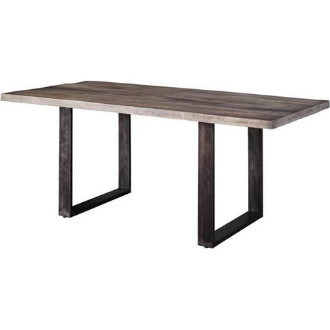 tavolo da pranzo in legno di Mango 170x90x76 grigio scuro laccato HEAVY INDUSTRY 100
