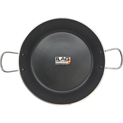 Briebe Zafrán Poêle à Paella à Induction, 34cm, 6 Portions, Antiadhésive sans PFOA, Aluminium  Noir