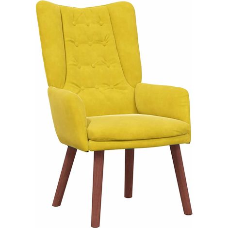 Fauteuil de Salon,Chaise,Fauteuil relaxant Jaune 63 x 67 x 94 cm Velours CFW606209 (1/5)
