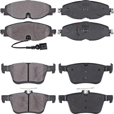 KIT PASTIGLIE FRENO ANTERIORI E POSTERIORI compatibile con SKODA SCALA (NW1) / PASTIGLIE FRENANTI AUTO OEM P 85 041  P 85 167,P 85 020 / SOSTITUZIONE DIRETTA / BASSA POLVERE / SILENZIOSO