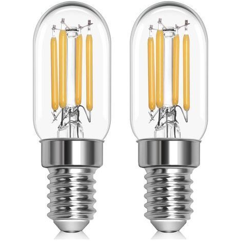 Lot de 2 Ampoule E14 T22 2W Blanc Chaud 2700K Pour Réfrigérateur Hotte Veilleuse (1/5)