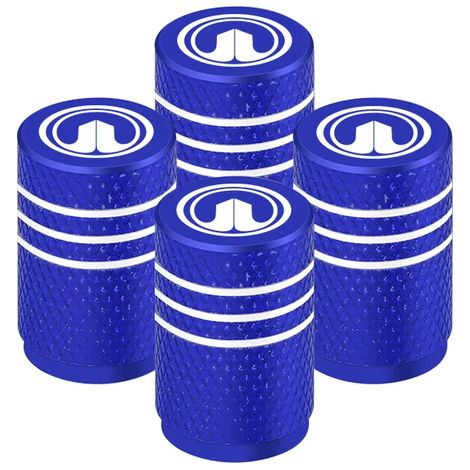 (Bleu) Accessoires auto : 4 bouchons de valve de pneu en alliage métallique 3D, compatibles avec Great Wall, Haval, Hover, H3, H5, M2 et C30. (1/5)