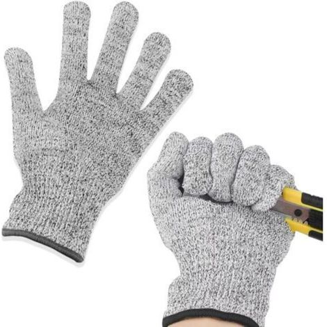 Gants Anti-coupures Protection de niveau 5 pour la coupe, la cuisson, le travail dans les jardins, la sculpture sur bois GL02 M(Taille L) (1/5)
