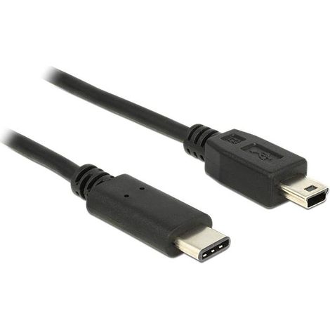 Delock Câble USB USB 2.0 USB-Mini-B mâle, USB-C® mâle 0.50 m noir 83335