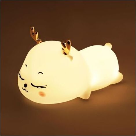 Veilleuse Bébé, Lampe de Chevet Silicone, Veilleuse Enfant Rechargeable avec 4 Modes D'éclairage Pour Enfants Adulte Chambre Décoration Nouveau-né (1/5)