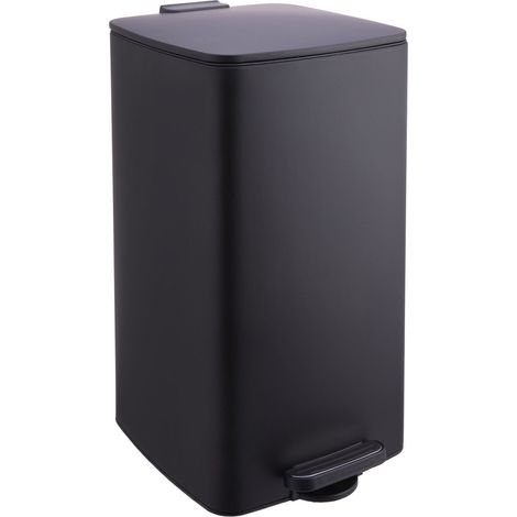 Cubo de basura con pedal para cocina, 30 l, tapa de cierre suave