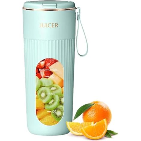 Kleiner, tragbarer Mixer mit separater Zitruspresse (340 ml, nachfüllbar), ideal für Smoothies und Säfte. Auslaufsicher und daher perfekt für unterwegs.