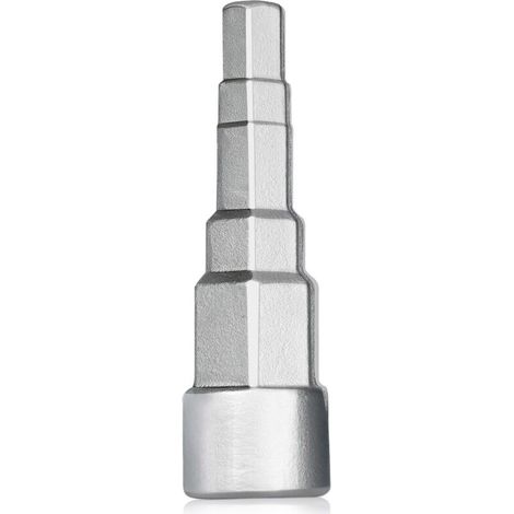 1/2" Stepped Ratchet Wrench with 5 Levels 3/8, 1/2, 3/4, 1-1/4", Universal Wrench for Valve Fittings for Sanitary and Plumbing and Radiators