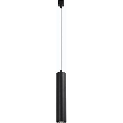 Lampe à suspension de 30 cm à cylindre noir 3000K lumière chaude (1/5)