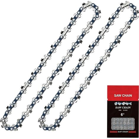 2 Pièces 6 Pouces Chaine Tronconneuse Chaînes pour Tronçonneuses Outils Jardinage avce 37 Maillons pour 18,5 CM Guides Chaînes Toutes Marques Tronçonneuses Sans Fil Compactes (1/5)