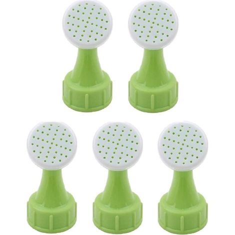 5-piece mini watering can set (green), bottle top watering nozzles, plastic bottle caps, watering cans, for indoor greenhouse and plant watering. (1/5)