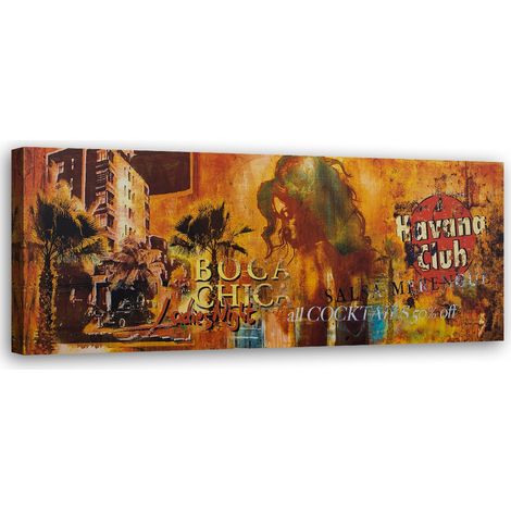 Image sur toile, Havana Club Collage - 90x30 (1/5)