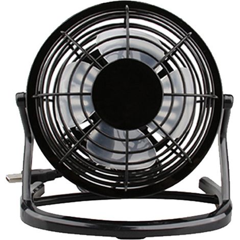 1 Mini ventilateur, métal, flux d'air puissant, angle 360°, USB, bureau, maison (1/5)