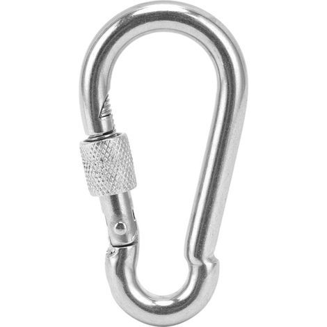 Mousqueton en acier inoxydable 304 robuste et multifonction avec verrou à ressort M12x140