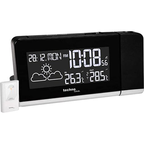Technoline WT 539 reloj despertador radiocontrolado negro con proyección